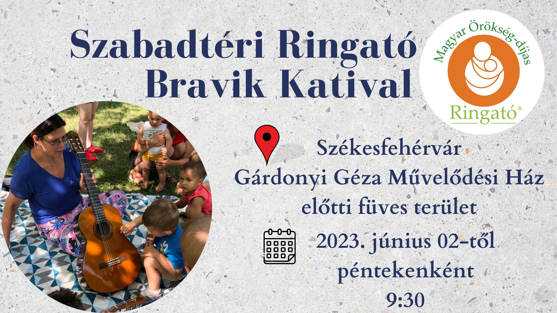 Szabadtéri Ringató a Gárdonyiban - a résztvevők a szabadban énekelhetnek gyermekeiknek