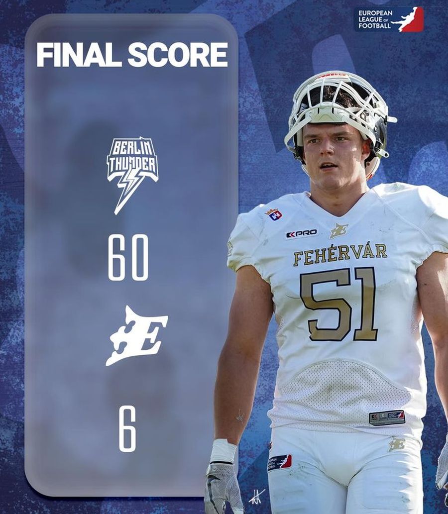 Amerikai futball, ELF -  vereséget szenvedett a Fehérvár Enthroners Berlinben