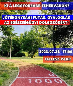 Jótékonysági futást rendeznek pénteken délután a Halesz ligetben