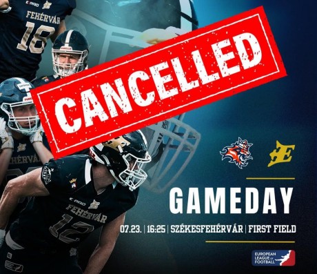 Elmarad a vasárnapi Fehérvár Enthroners - Prága Lions mérkőzés