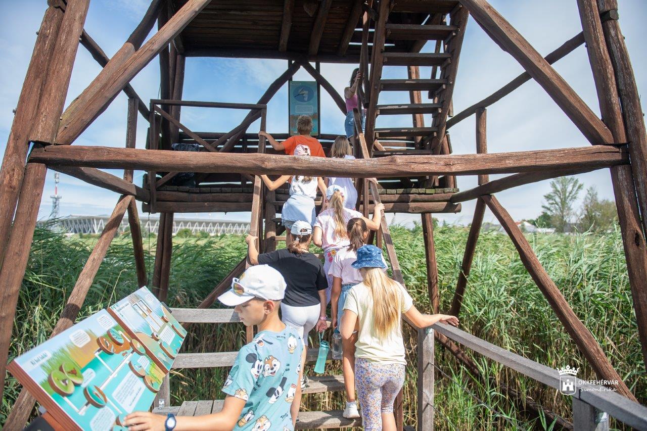 Kedden a Sóstóval ismerkedhettek meg a Napraforgó Városi Napközis Tábor résztvevői