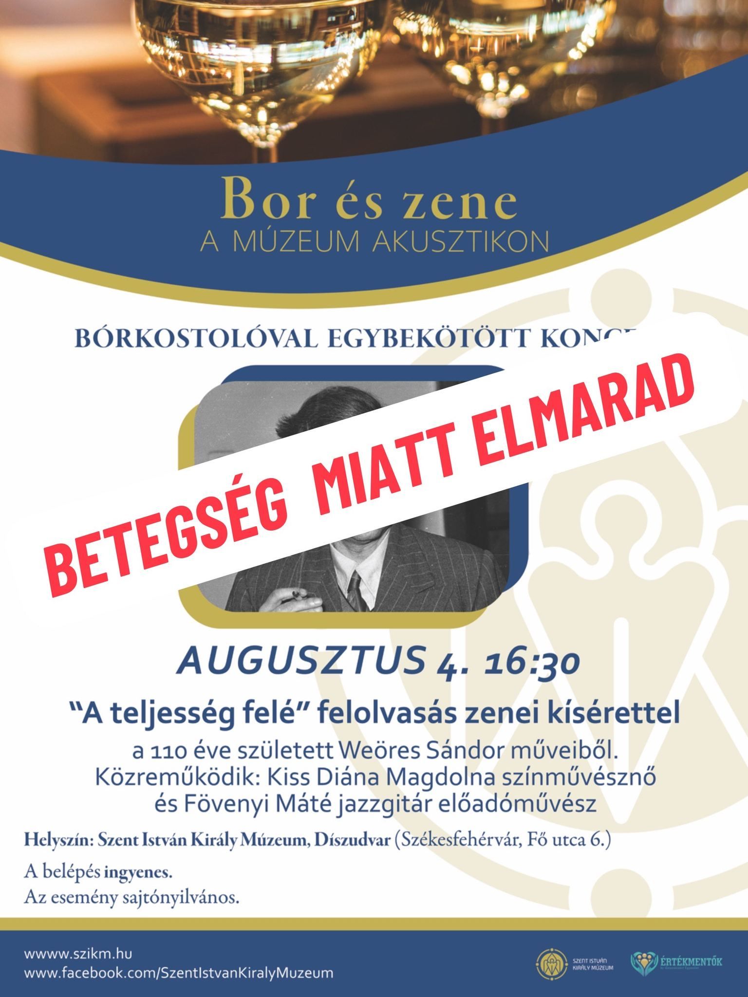 Elmarad a Múzeum Akusztik péntek esti programja