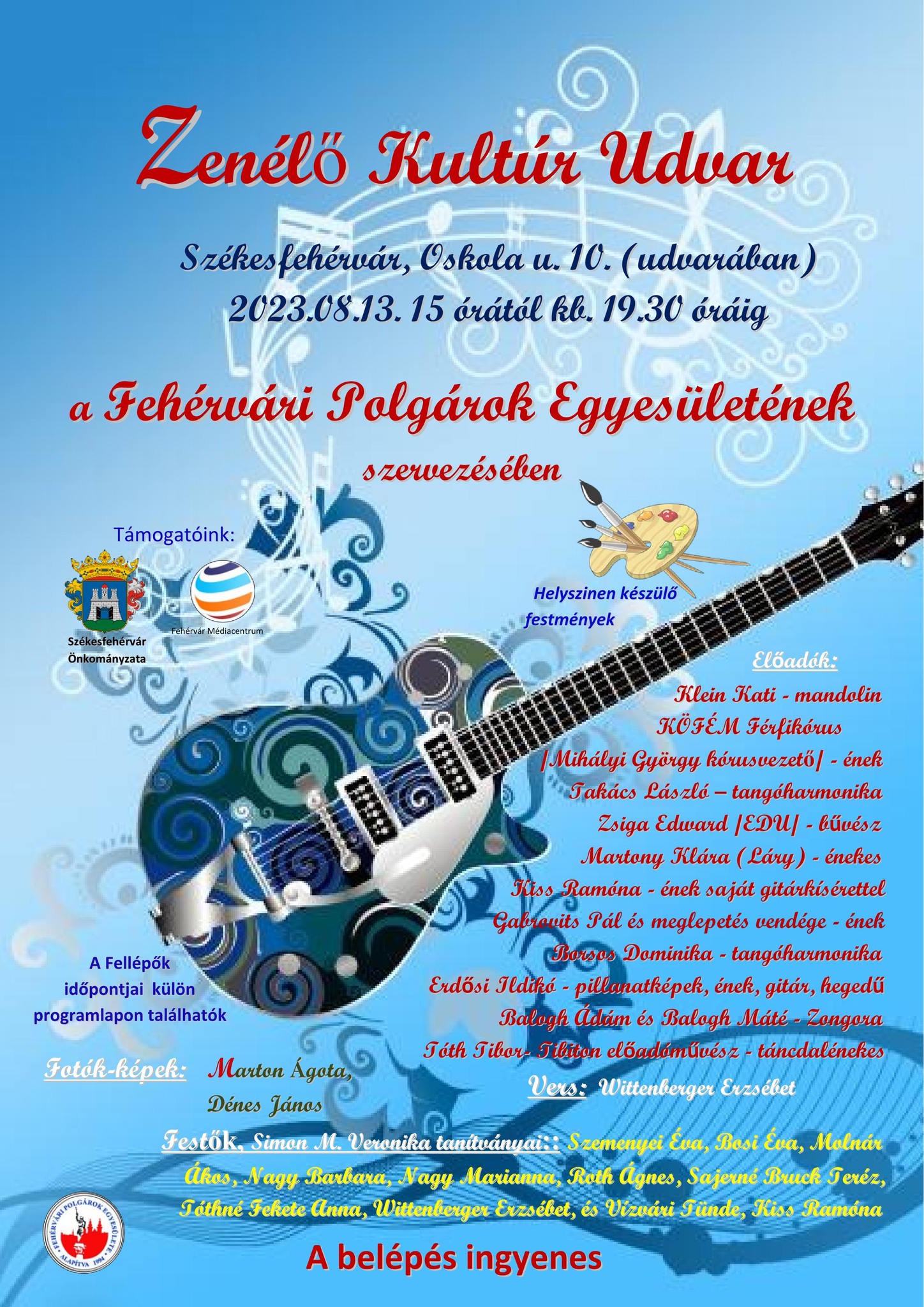 Vasárnap újra Zenélő Kultúr Udvar lesz az Oskola utcában