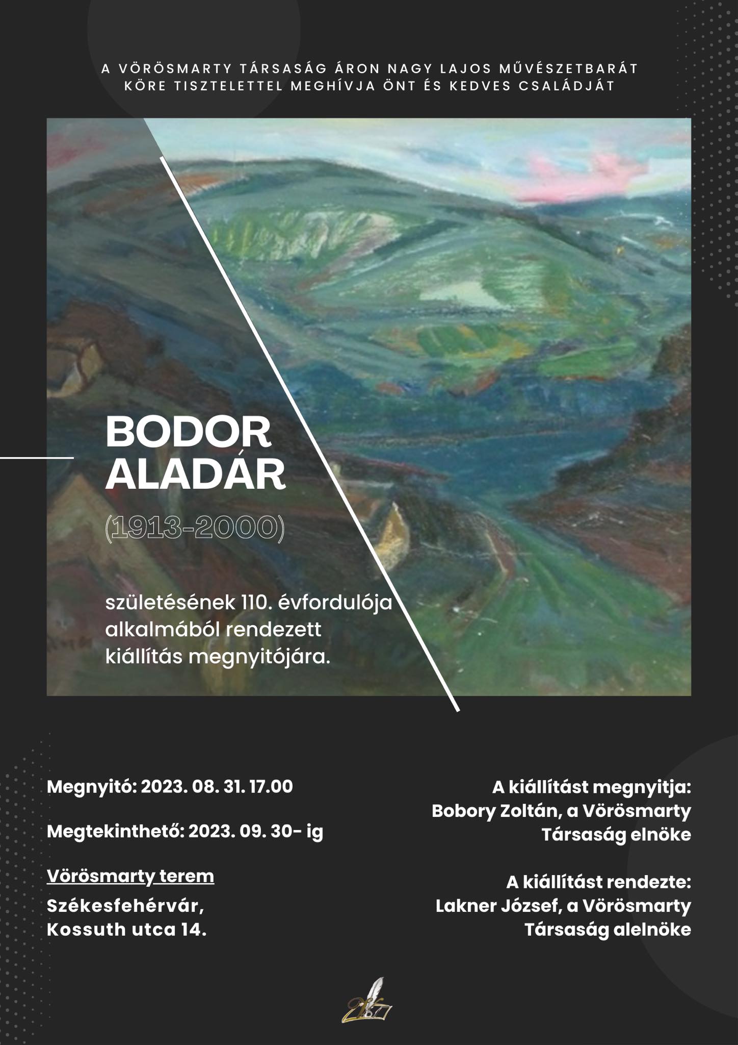 Bodor Aladár 110 – kiállítás a Vörösmarty Teremben