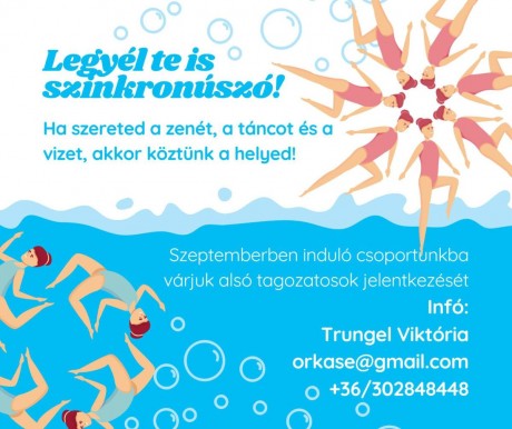 Legyél te is szinkronúszó! – felvételt hirdet az ORKA