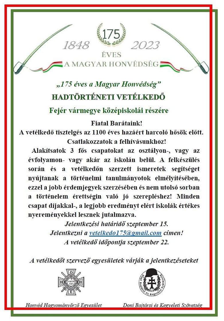 Hadtörténeti vetélkedőre várják a középiskolásokat - a héten még lehet jelentkezni