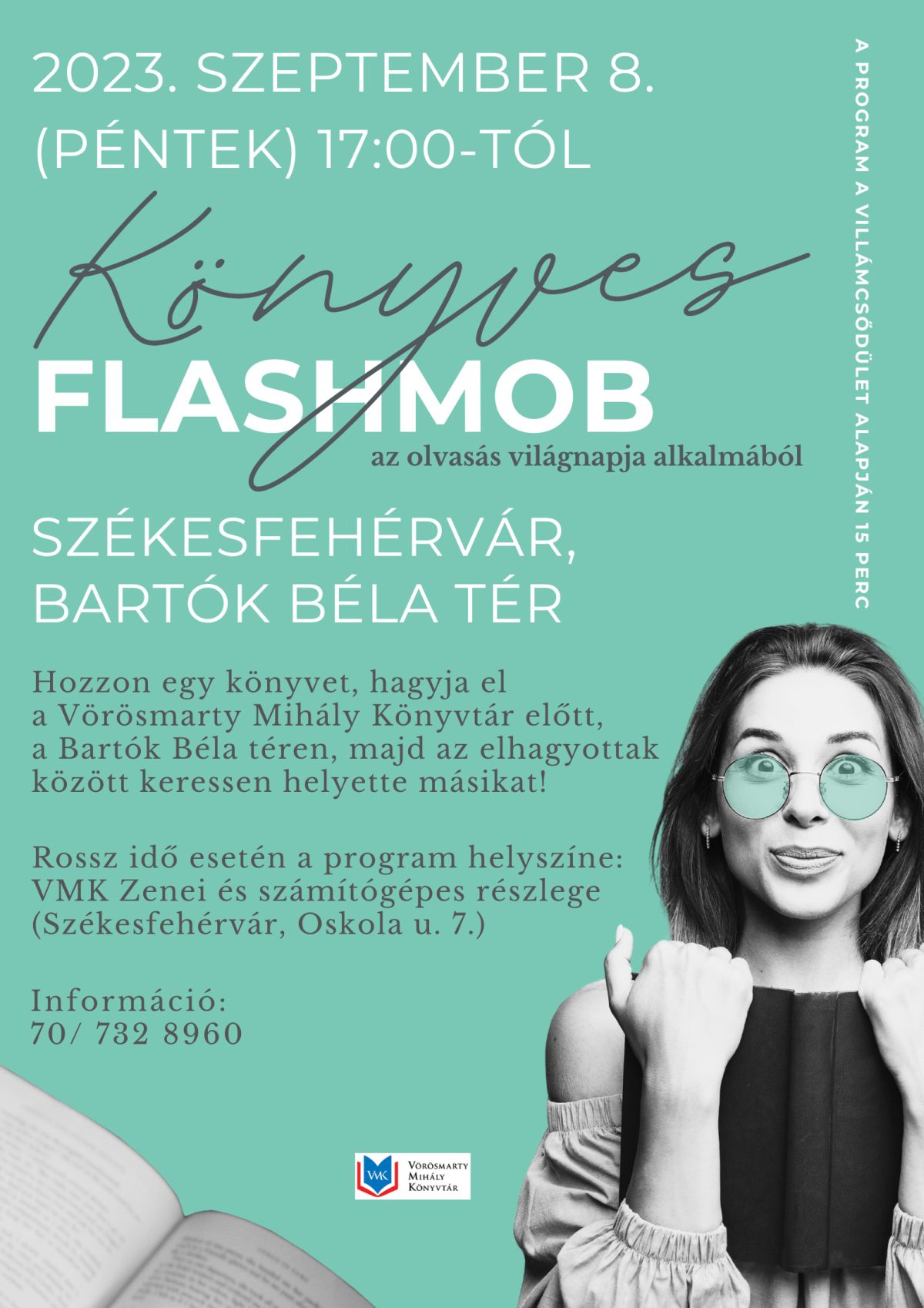 Könyves flashmobot rendeznek a Bartók Béla téren pénteken, az olvasás világnapján