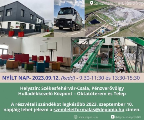 Nyílt nap lesz a Depónia csalai hulladékkezelő központjában