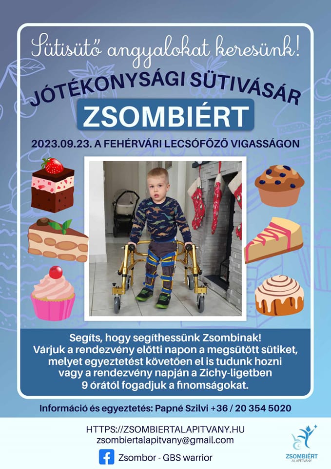 Bárki segítheti Zsombi gyógyulását - Sütiangyal kerestetik!