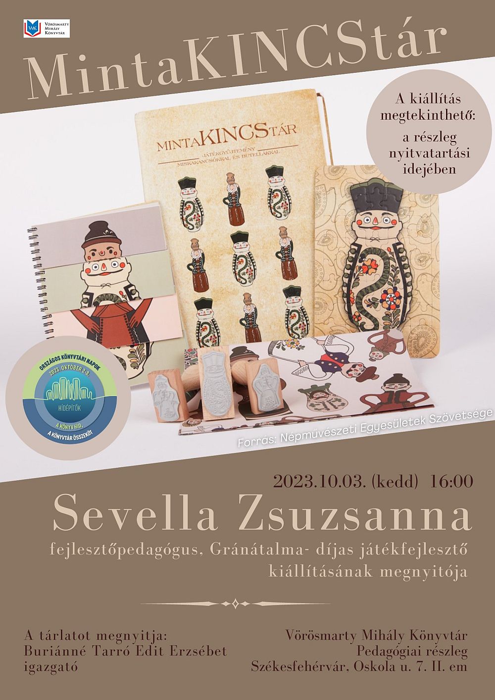 MintaKINCStár – Sevella Zsuzsanna alkotásaiból nyílik kiállítás a Vörösmarty Mihály Könyvtárban