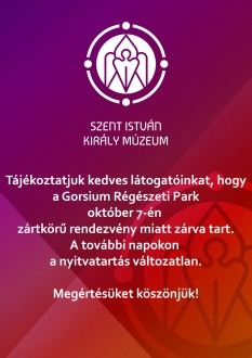 Zárva tart szombaton a Gorsium Régészeti Park