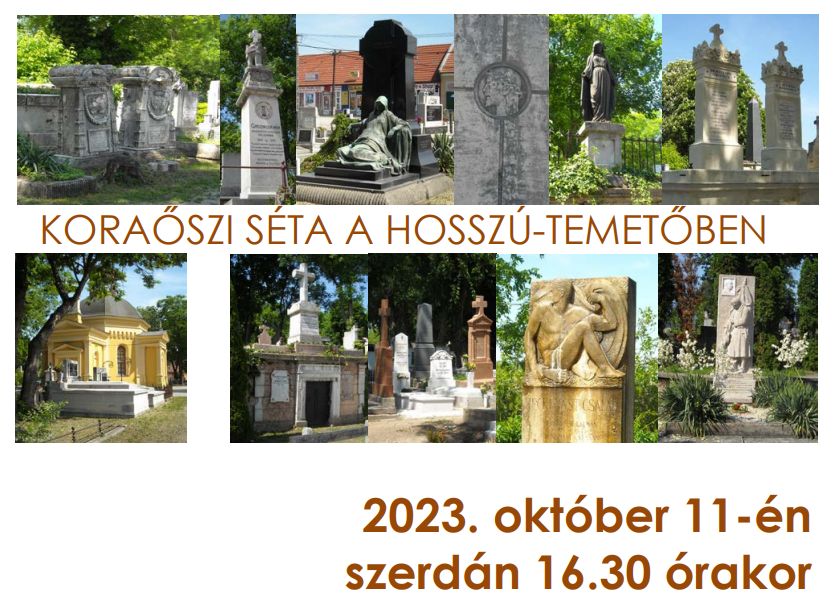 Temetői séta lesz október 11-én, szerdán a Városszépítő- és Védő Egyesülettel