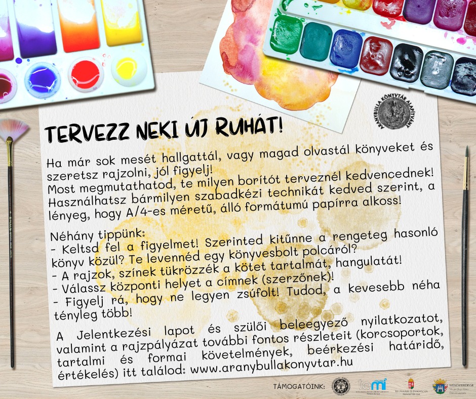 Könyvborító-tervező pályázatot hirdetett általános iskolásoknak az Aranybulla Könyvtár