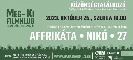 Női rendezők női történetei szerdán a Meg-Ki filmklubban