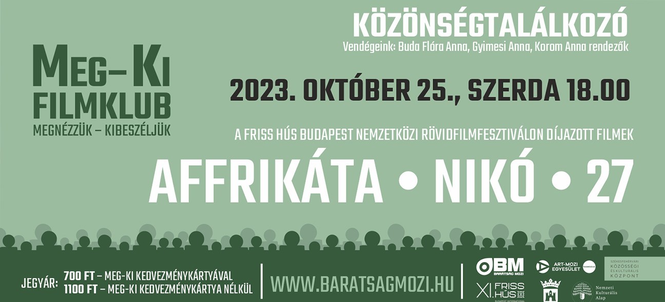 Női rendezők női történetei szerdán a Meg-Ki filmklubban