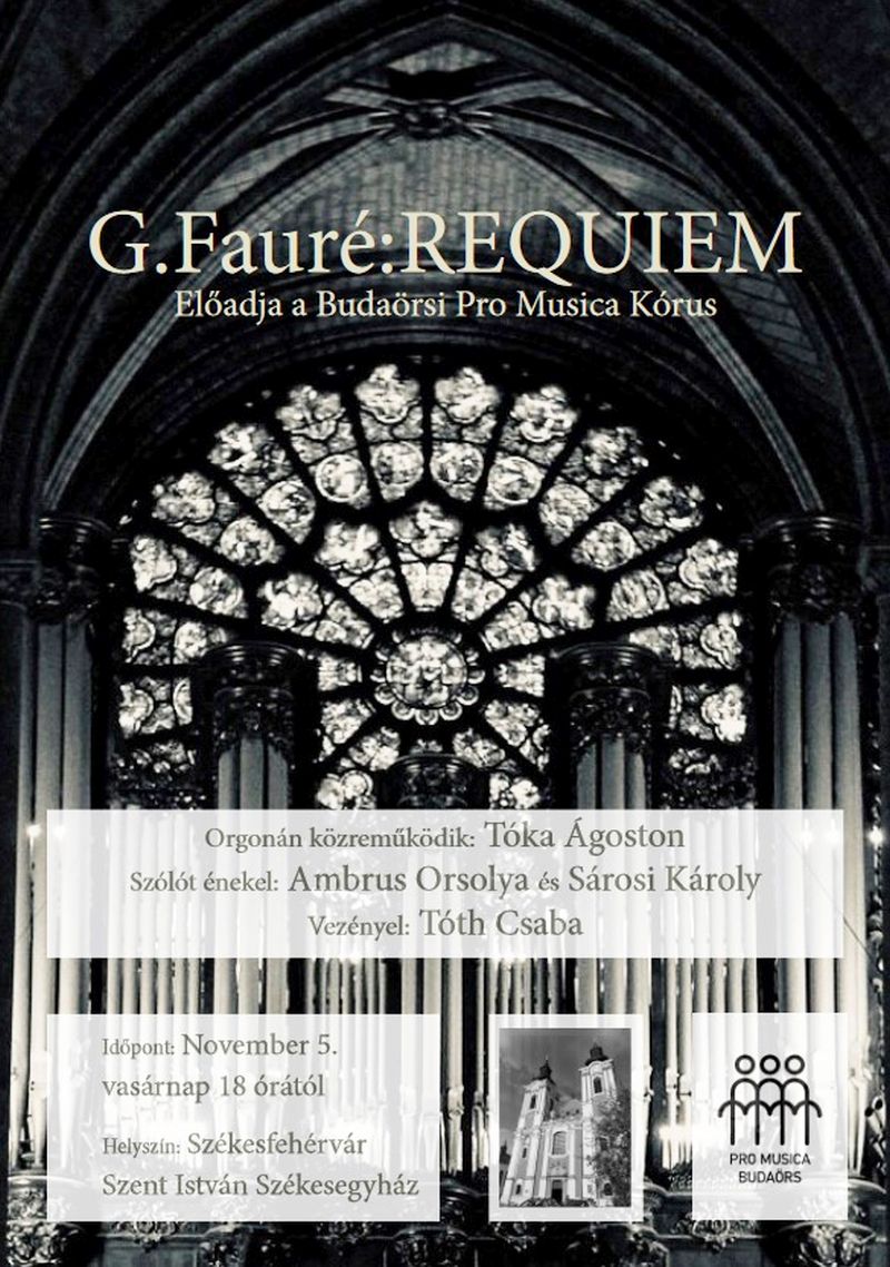 Requiem koncert lesz a Székesegyházban november 5-én vasárnap