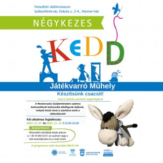 Négykezes Kedd – készítsünk csacsit a Játékvarró Műhelyben!