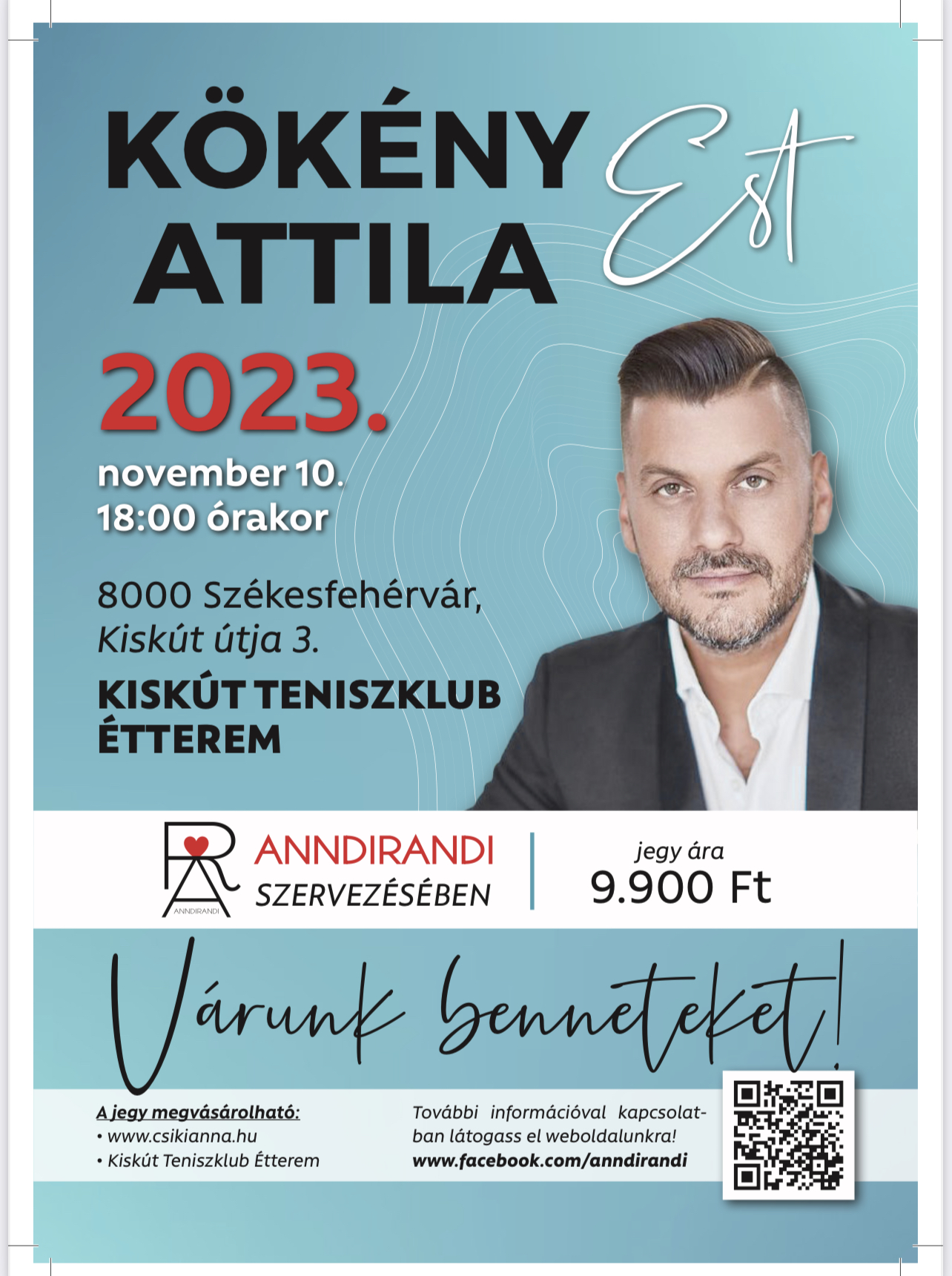 Szingliparty a Kiskút Tenisz Klub éttermében - a talpalávalót Kökény Attila szolgáltatja