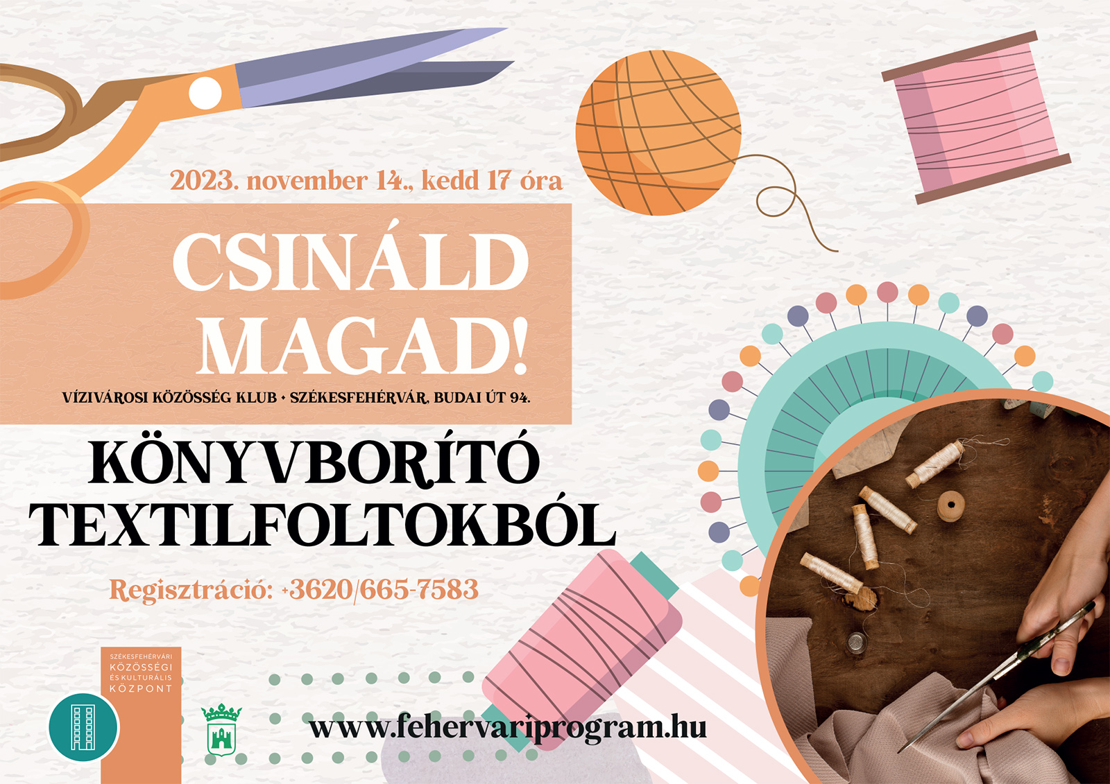 Csináld magad! – Könyvborító textilfoltokból november 14-én