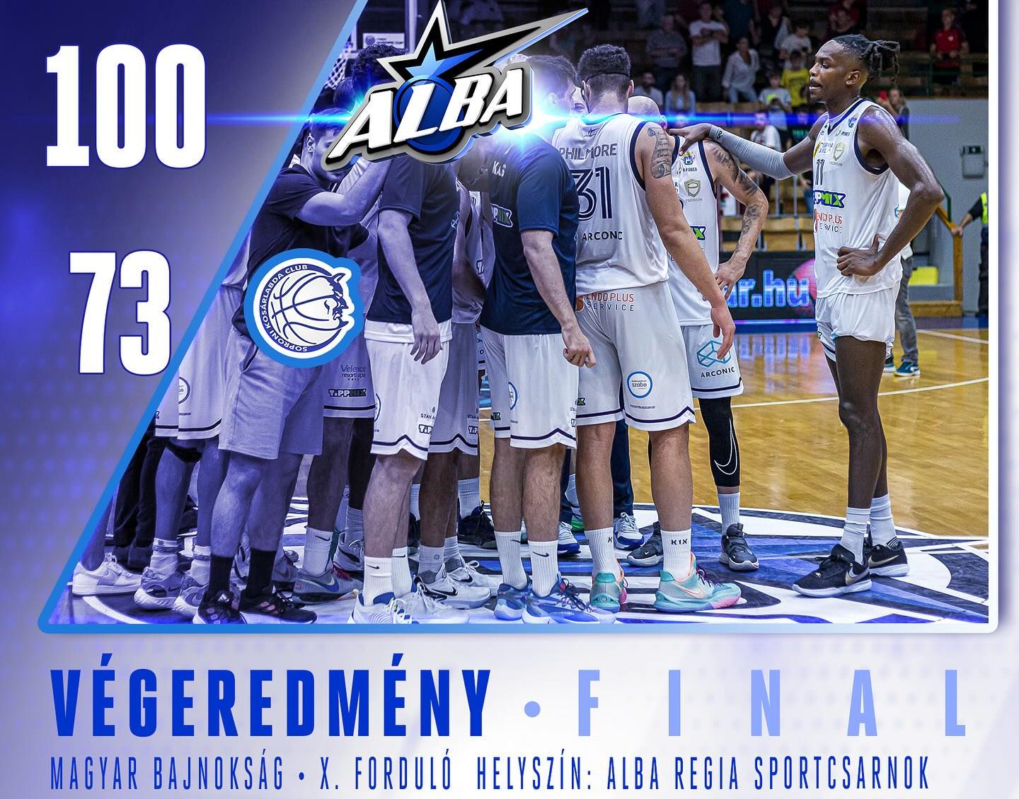 Hazai győzelem - 100 pontot dobott és győzött az Arconic-Alba Fehérvár a Sopron ellen