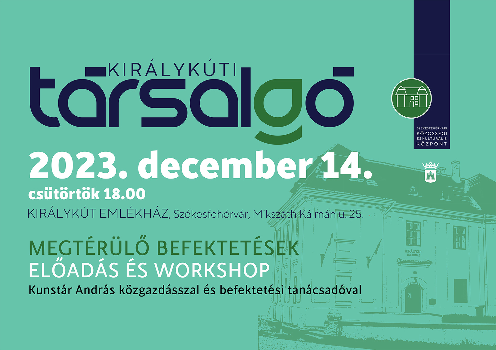 Megtérülő befektetések: előadás és workshop december 14-én