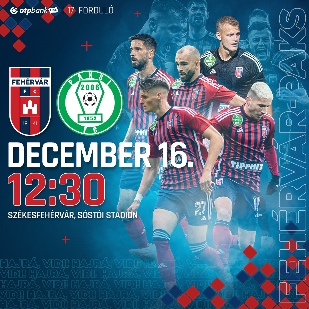 Rangadóval zárja az őszi szezont a Fehérvár FC