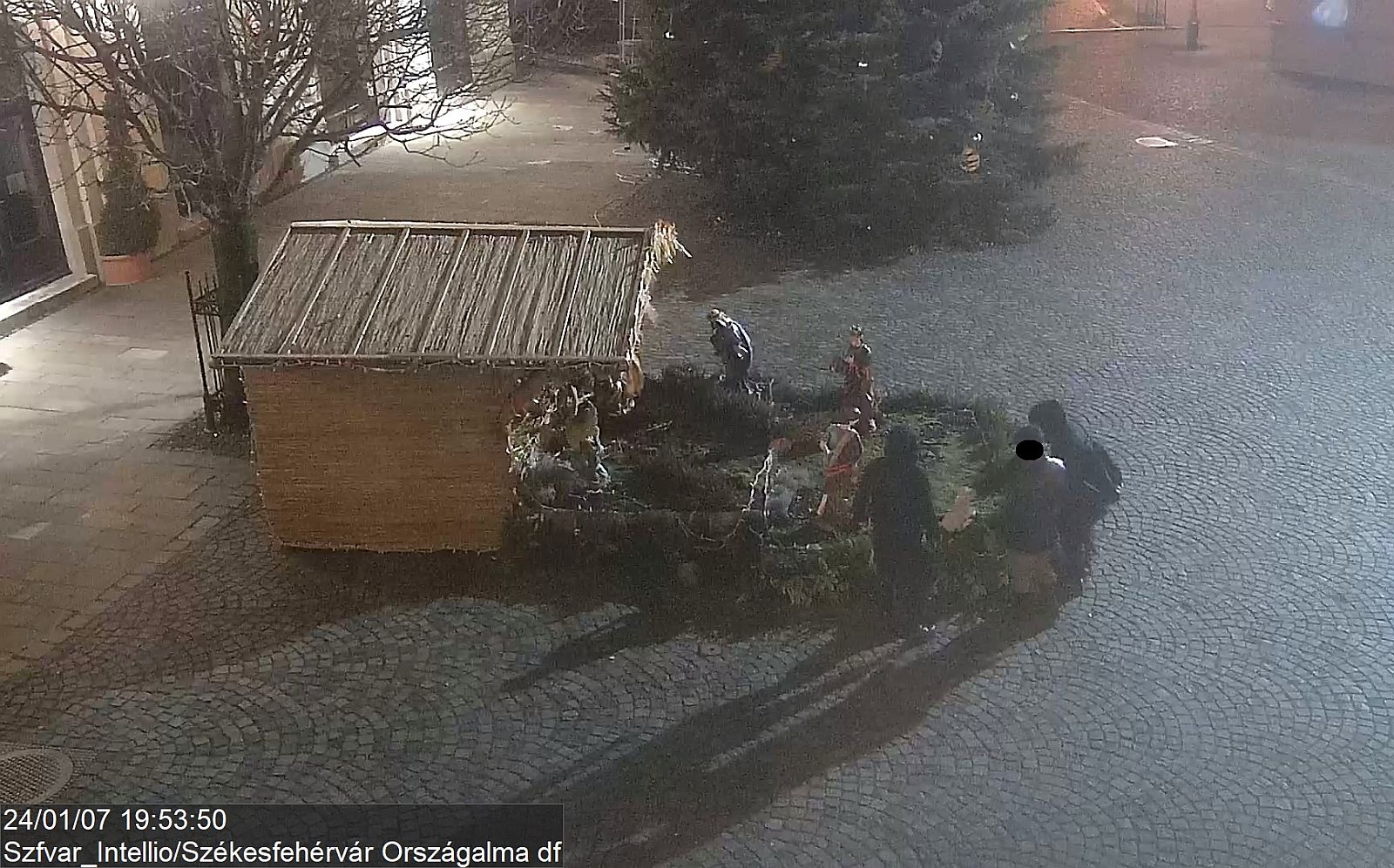 Vasárnap este ellopták a városi betlehem egyik bárányát - rögzítette a fiatalokat a kamera