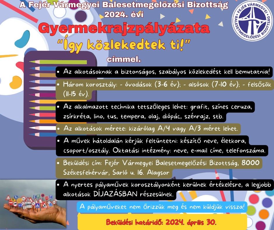 Így közlekedtek ti – rajzpályázat óvodásoknak és általános iskolásoknak