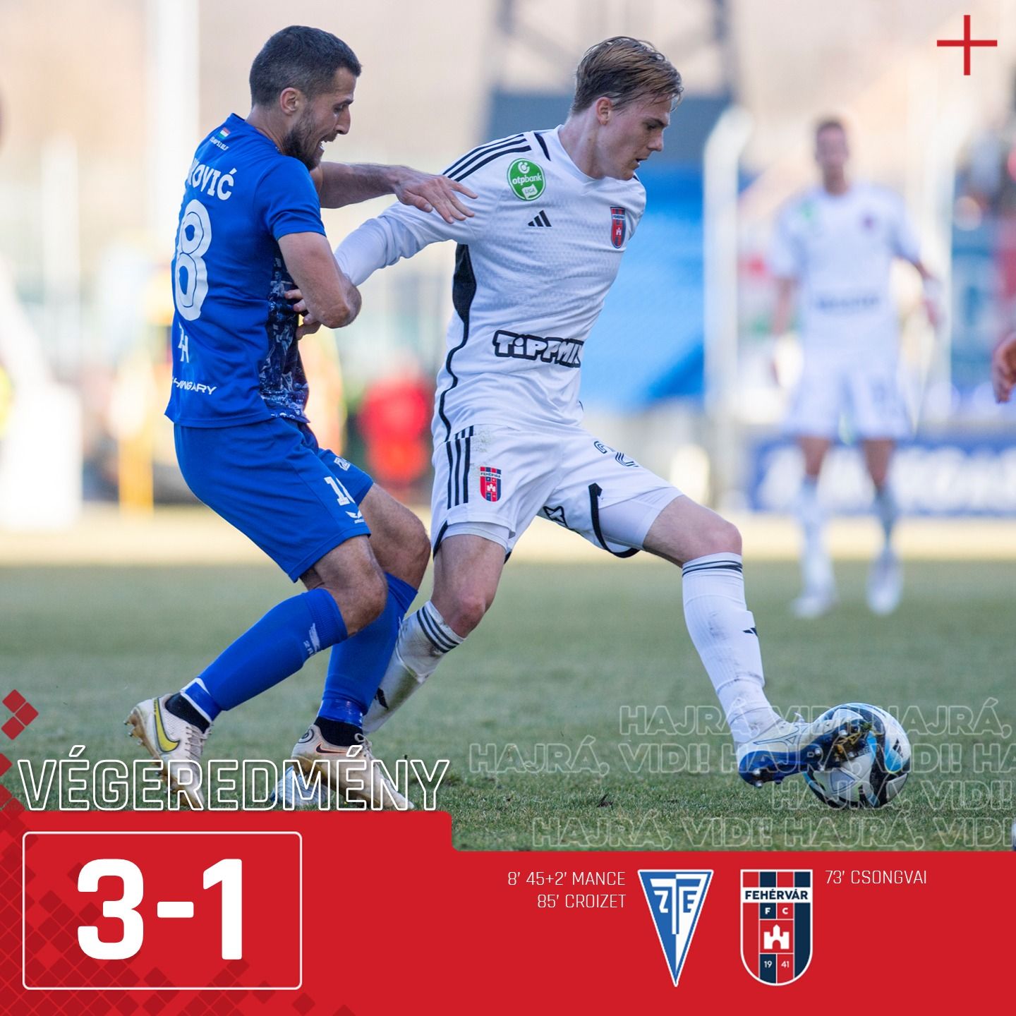 Vereség a tavaszi rajton - megszakadt a Vidi győzelmi sorozata