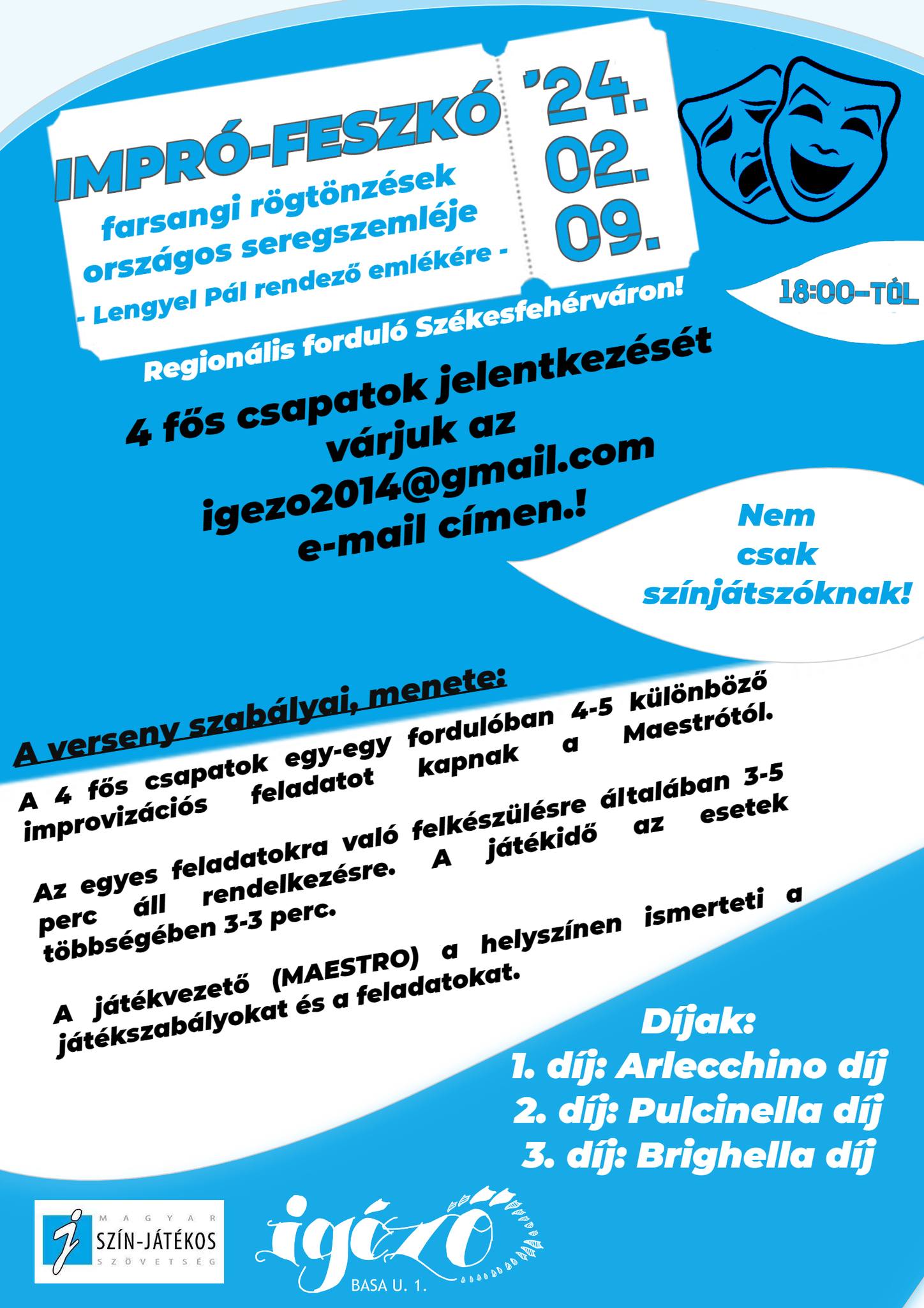 Az IMPRÓ-FESZKÓ regionális fordulóját tartják pénteken az Igézőben