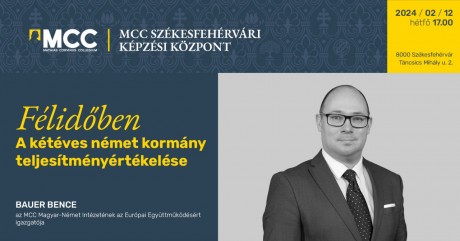 A kétéves német kormányról tartanak előadást az MCC-ben hétfőn
