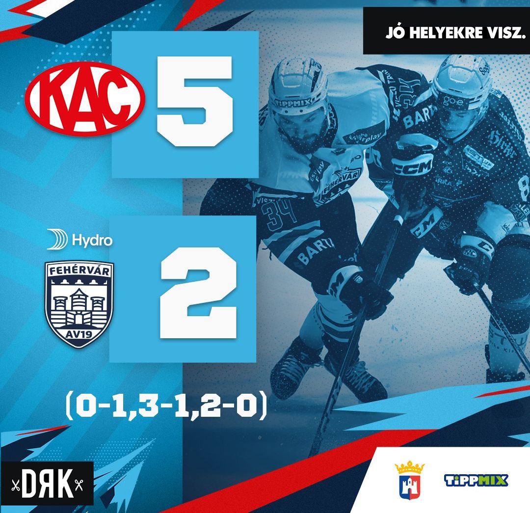 Osztrák jégkorongliga - Kikapott a Hydro Fehérvár AV19 Klagenfurtban