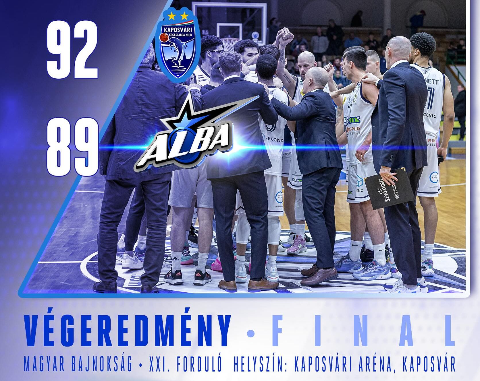 Nem volt teljes a keret és három ponttal kikapott az Alba Kaposvárosn