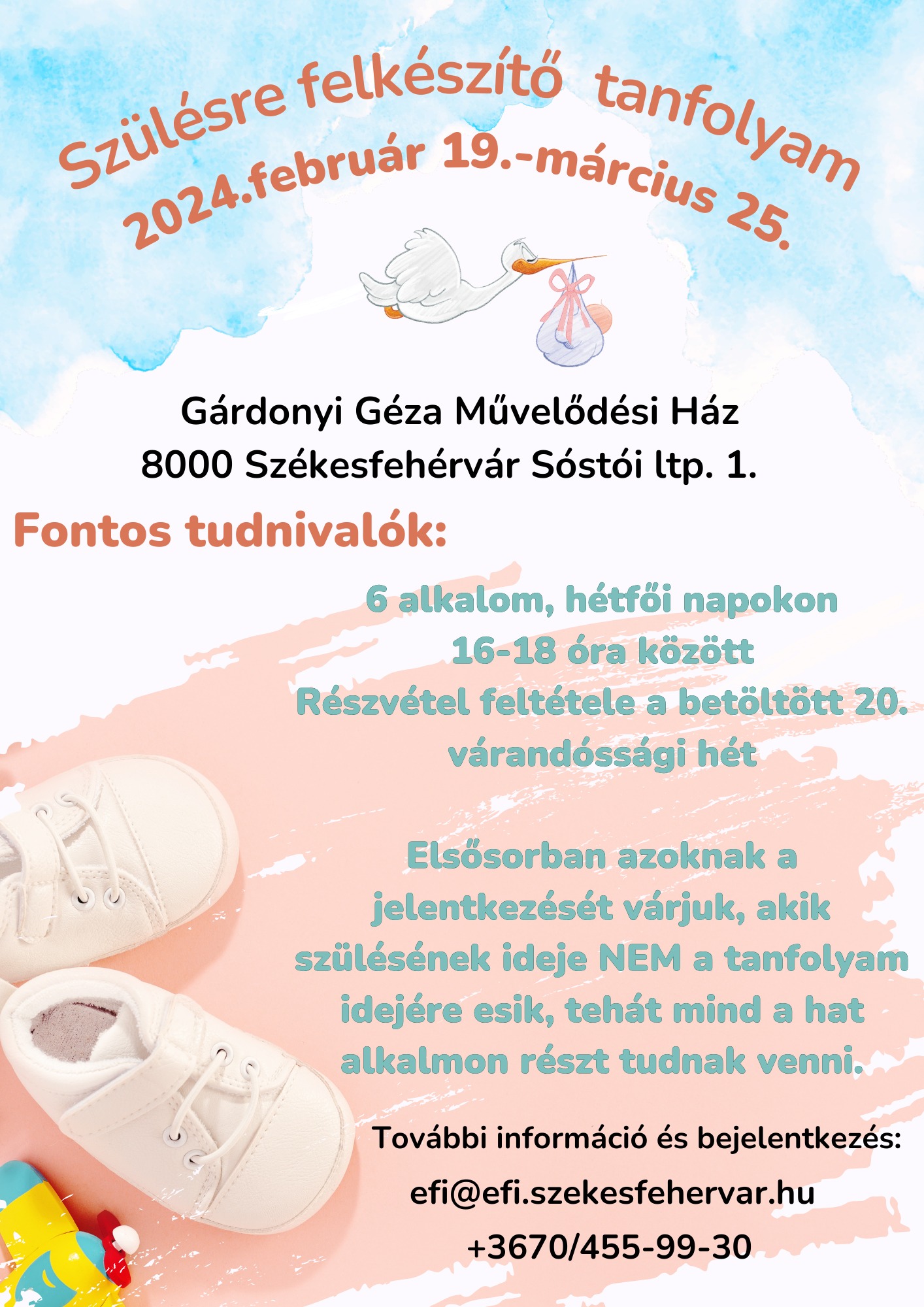 Hétfőn szülésre felkészítő tanfolyamat indít az Egészségfejlesztési Iroda