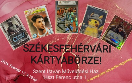 Szombaton kártyabörzét rendeznek a Szent István Művelődési Házban