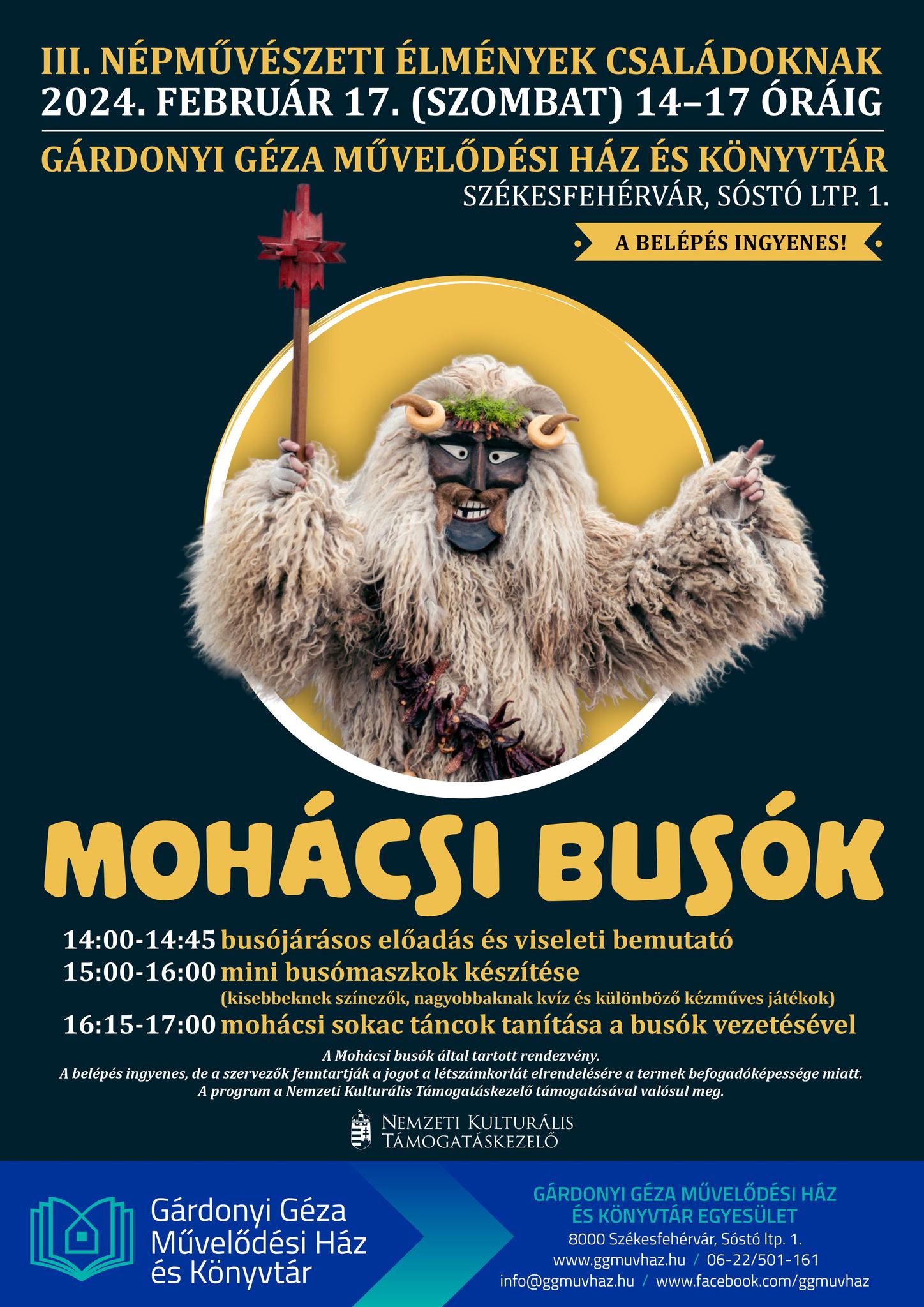 Mohácsi busók a Gárdonyiban – folytatódik a családoknak szóló, népművészeti sorozat