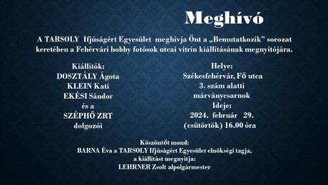 Bemutatkozik – vitrinkiállítás nyílik a Fő utcán