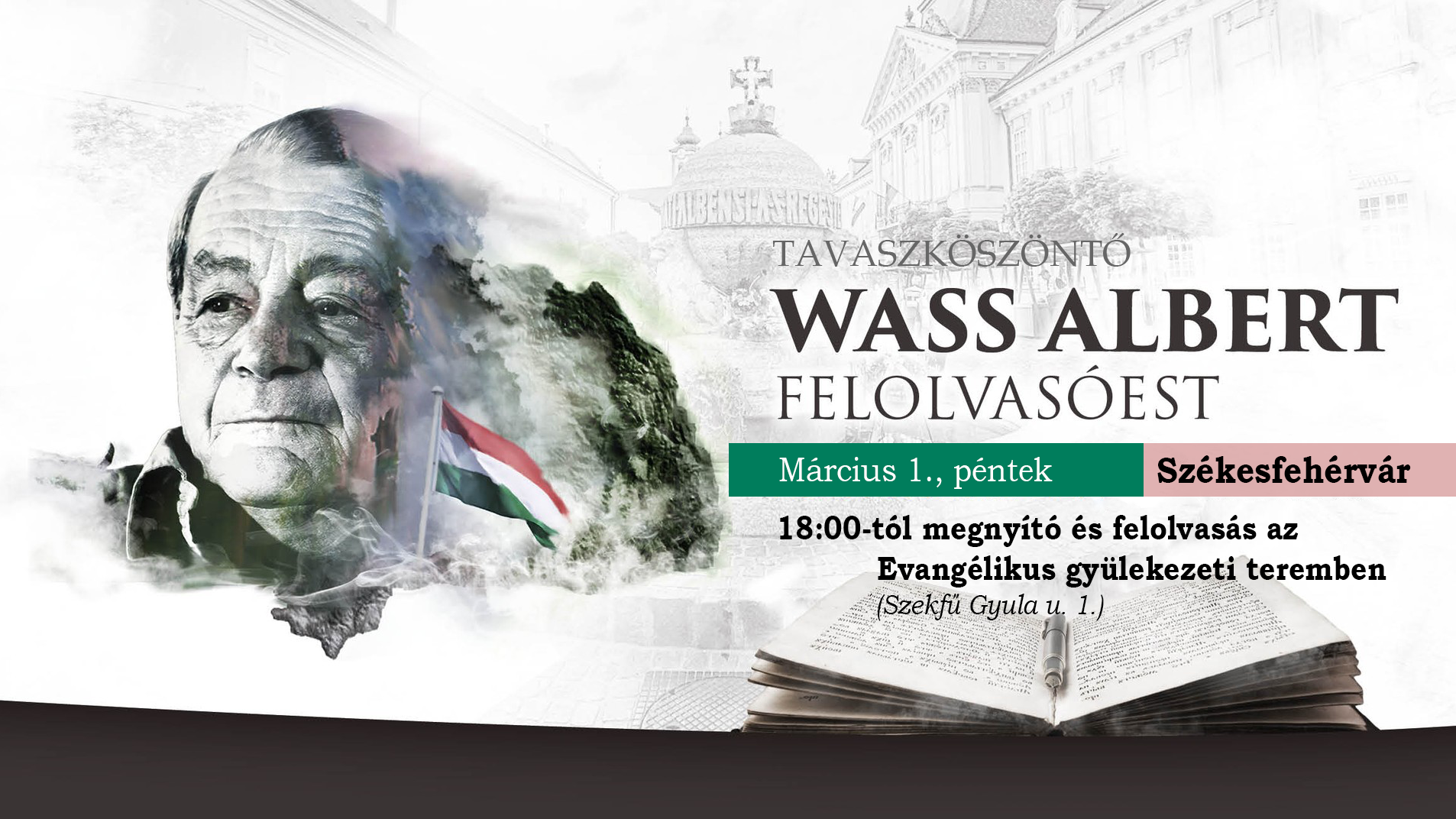 Várják a résztvevőket a fehérvári Wass Albert felolvasóestre pénteken