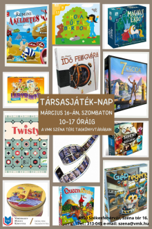 Március 16-án, szombaton társasjáték-napot rendeznek a Széna téri Könyvtárban