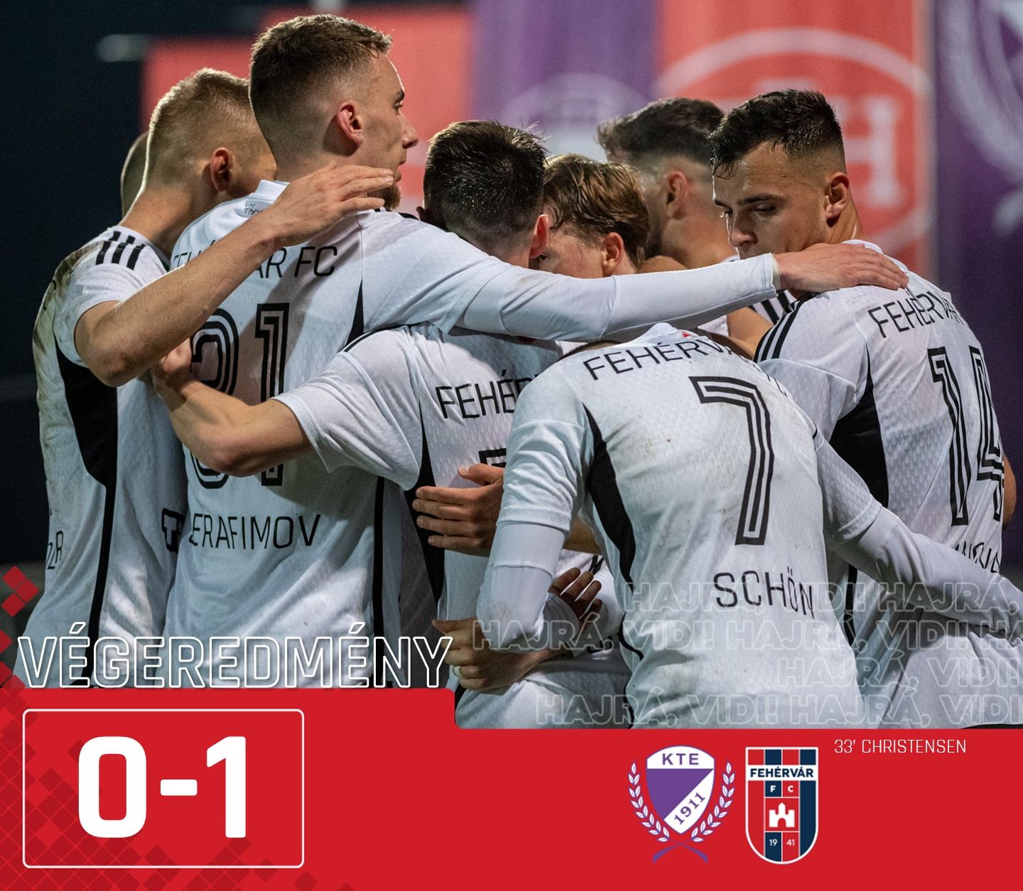 Christensen találatával győzött a Vidi Kecskeméten és biztos harmadik a tabellán