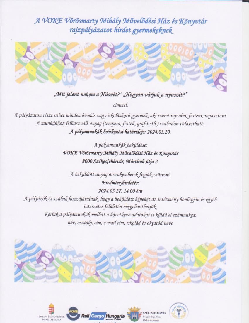 Húsvéti rajzpályázatot hirdetett a VOKE - Óvodás és iskoláskorú gyermekek jelentkezését várják 