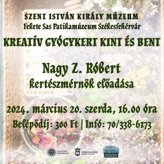Kreatív gyógykert kint és bent – előadás a Fekete Sas Patikamúzeumban