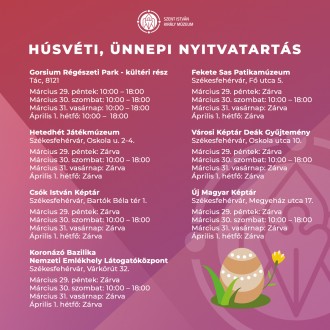 Így alakul a nyitva-zárva tartás a múzeumi kiállítóhelyeken és a könyvtárakban a hosszú hétvégén