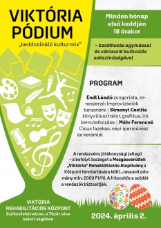 Viktória Pódium - április 2-án folytatódik a keddcsináló kultúrmix sorozat