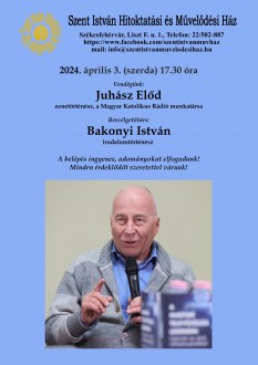 Beszélgetés Juhász Előd zenetörténésszel szerdán a Szent István Művelődési Házban