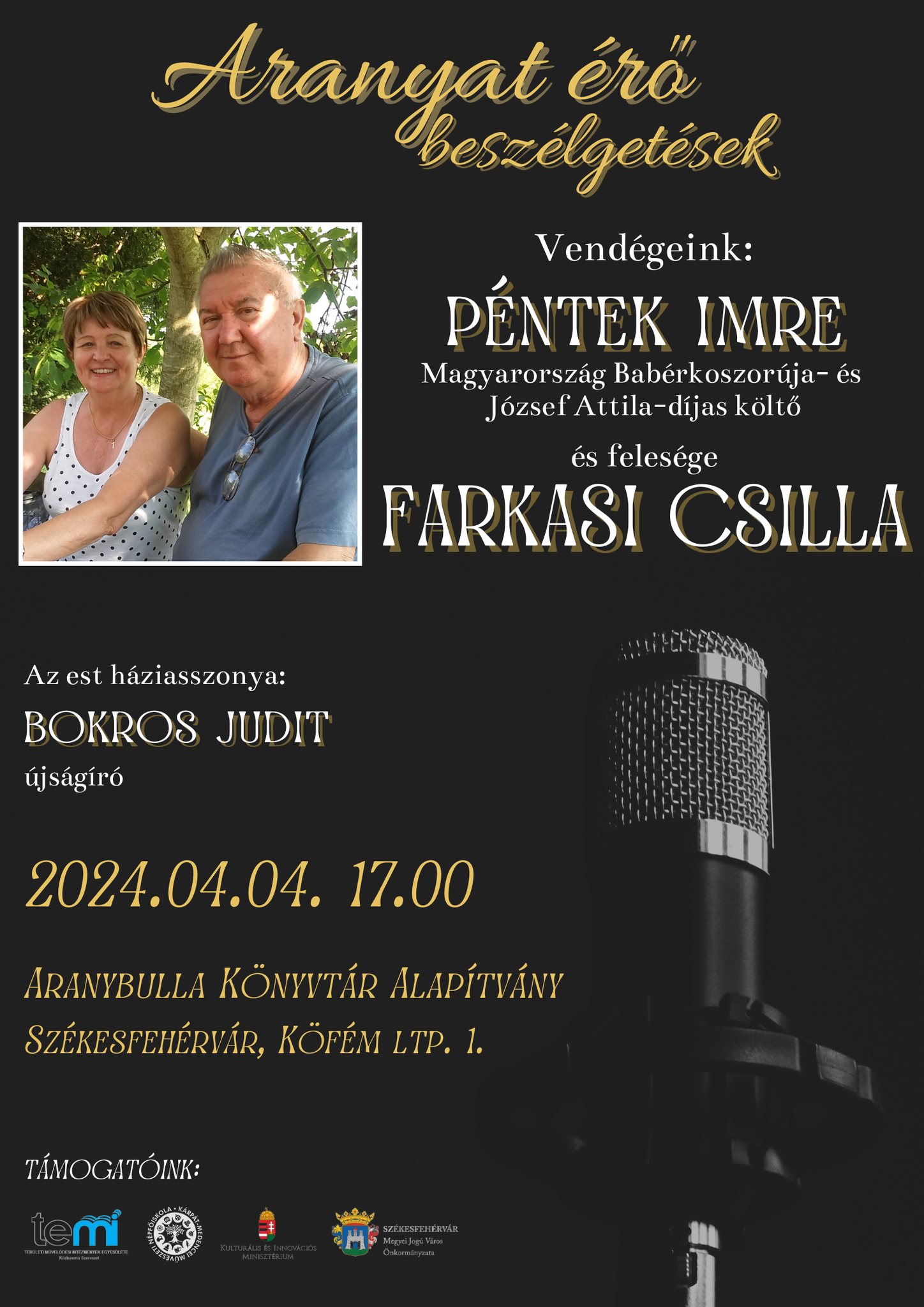 Péntek Imre lesz az Aranyat érő beszélgetések következő vendége