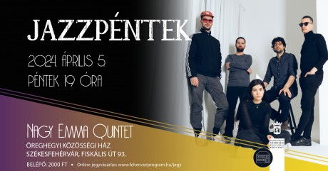 Új generációs jazz: a Nagy Emma Quintet a Jazzpénteken