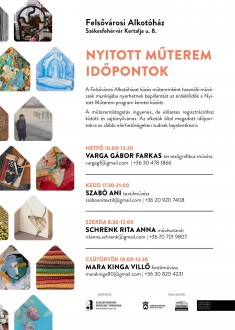 Nyitott műterem programsorozat indult a Felsővárosi Alkotóházban