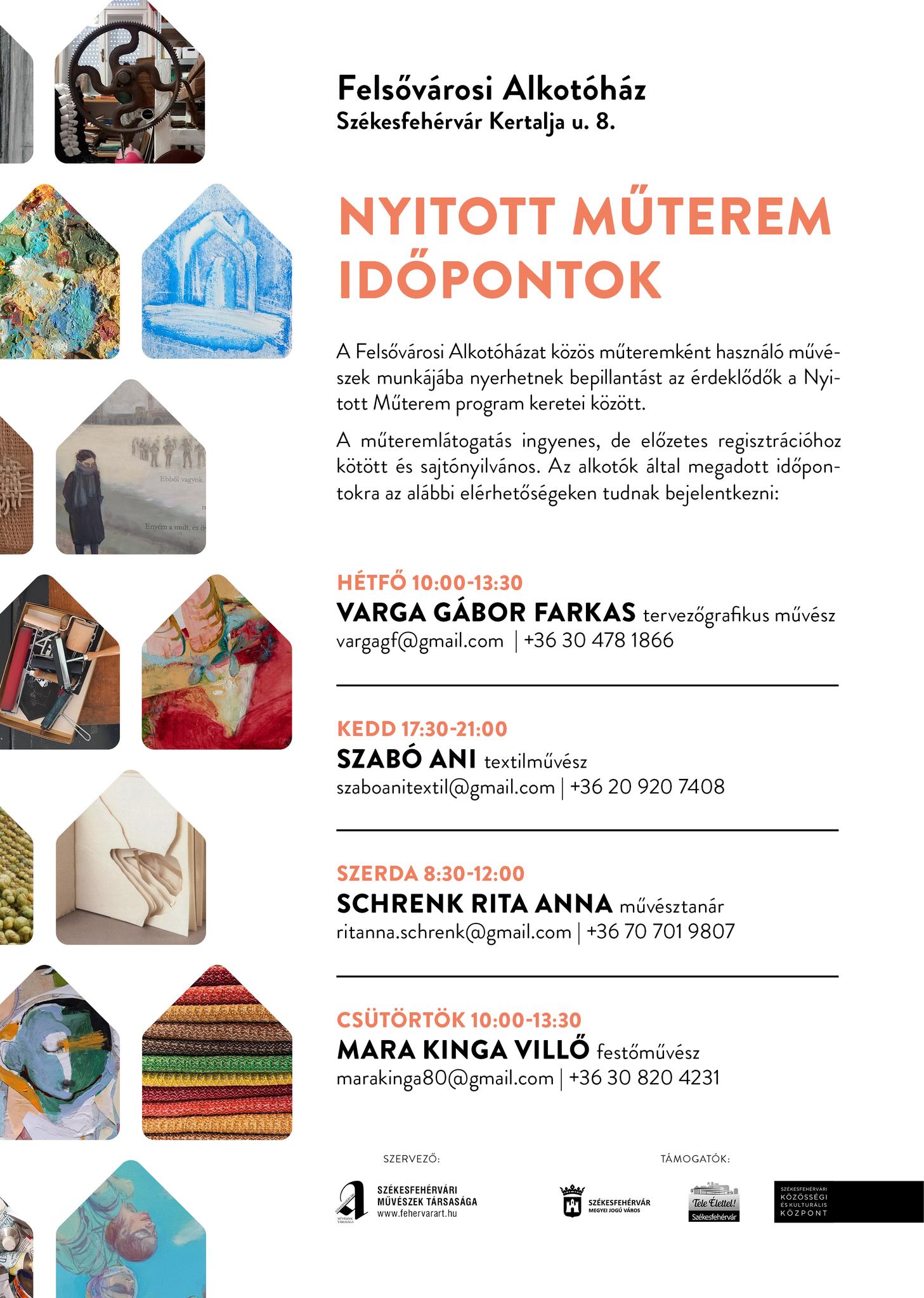 Nyitott műterem programsorozat indult a Felsővárosi Alkotóházban