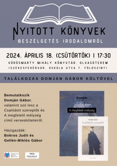 Domján Gábor költő a „Nyitott könyvek” vendége csütörtökön